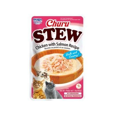 Inaba Churu Chicken and Salmon Soft and Chewy Cat Treats - 1.4 Oz - Case of 6