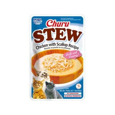 Inaba Churu Chicken and Scallopes Soft and Chewy Cat Treats - 1.4 Oz - Case of 6