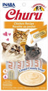Inaba Churu Puree Cat Treats - Chicken - .5 Oz - 4 Pack - Case of 6