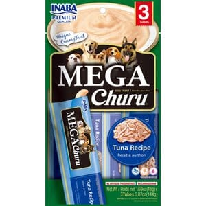Inaba Mega Churu Soft and Chewy Dog Treats - Chicken and Tuna - 5.07 Oz - 6 Pack