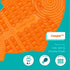 Innovative Pet Lickimat Casper Slow Feeding Mat for Cats - Orange  