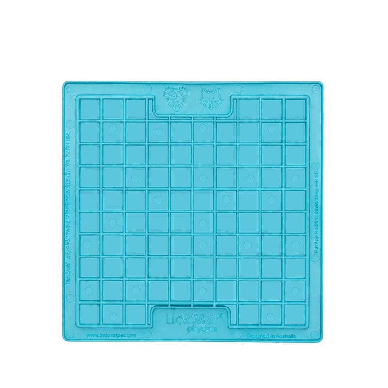 Innovative Pet Lickimat Classic Playdate Slow Feeding Mat for Cats and Puppies - Turquise