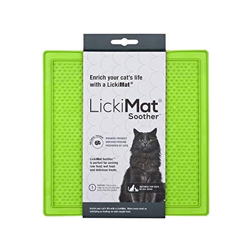 Innovative Pet Lickimat Classic Soother Slow Feeding Mat for Cats - Green