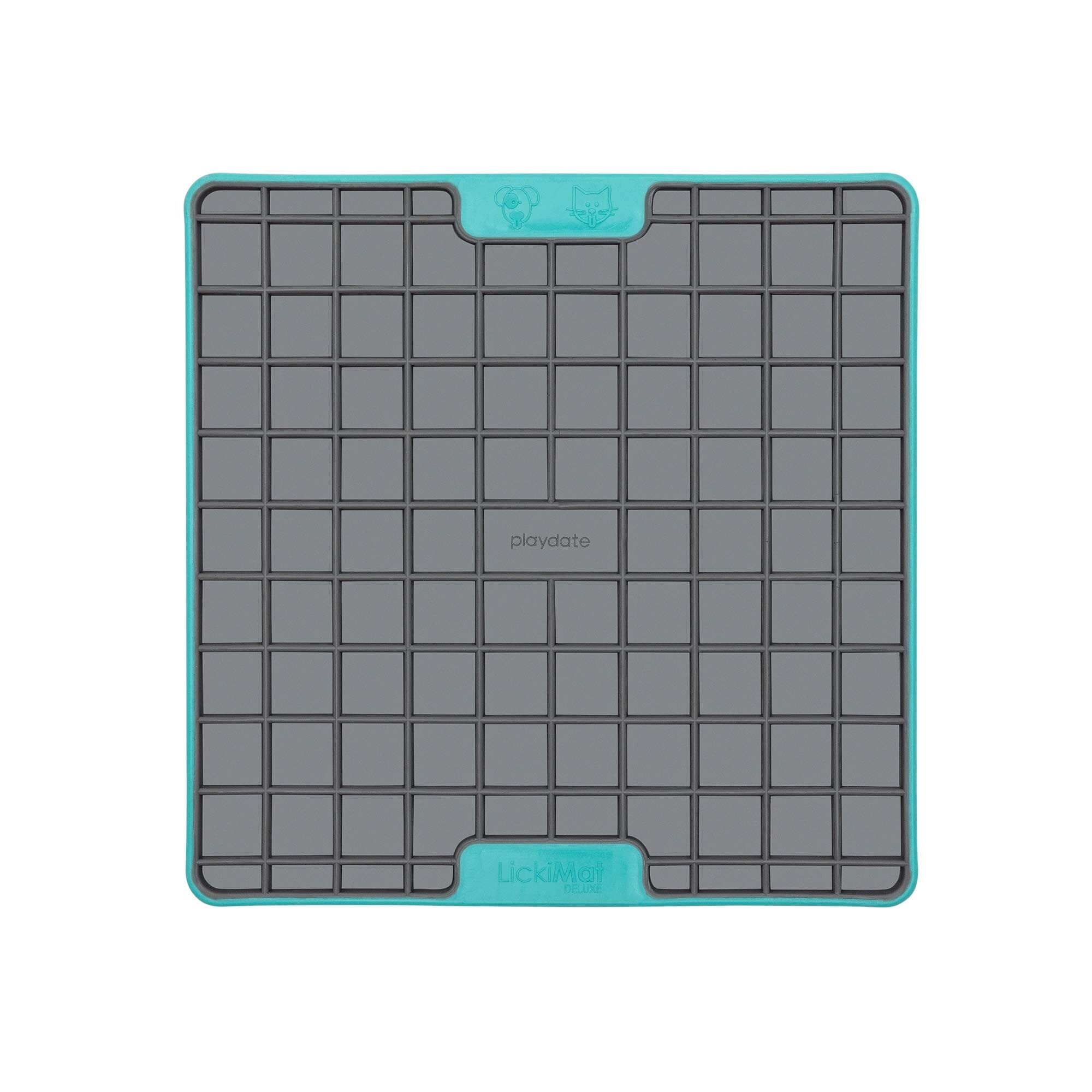 Innovative Pet Lickimat Tuff Playdate Slow Feeding Mat for Dogs - Turquise  