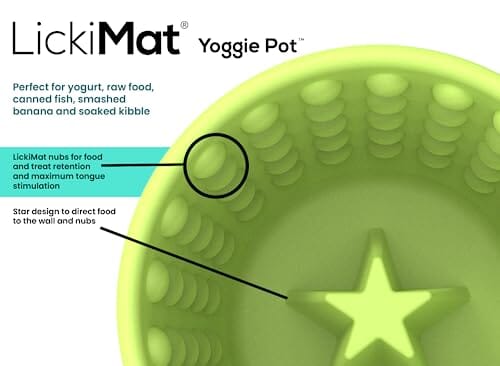 Innovative Pet Lickimat Yoggie Pot Slow Feeding Rubber Dog Bowl or Pot