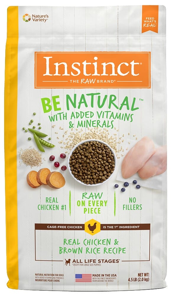 Instinct Be Natural Chicken and Brown Rice with Vitamins and Minerals Dry Dog Food - 4.5 Lbs Default Title