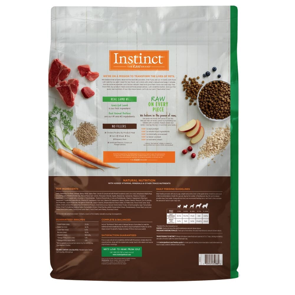 Instinct Be Natural Lamb & Oatmeal Recipe Dry Dog Food  