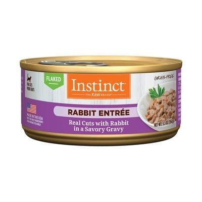 Instinct Grain-Free Flaked Rabbit Entree in Gravy Wet Canned Cat Food 5.5 Oz - Case of 12