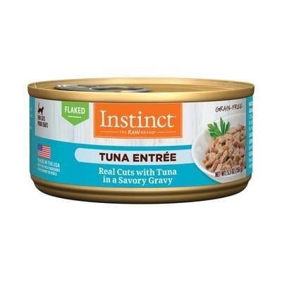 Instinct Grain-Free Flaked Tuna Entree in Gravy Wet Canned Cat Food 5.5 Oz - Case of 12
