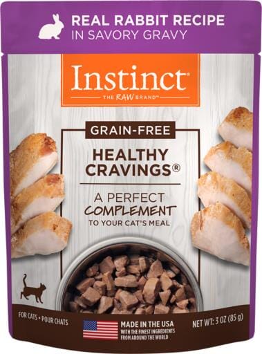 Instinct Healthy Cravings Grain Free Real Rabbit Recipe Natural Wet Cat Food Topper  