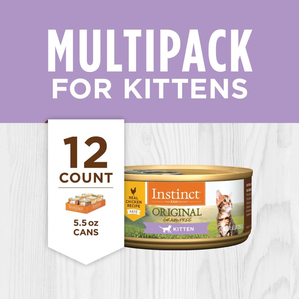 Instinct Kitten Grain Free Chicken Recipe Natural Canned Cat Food  