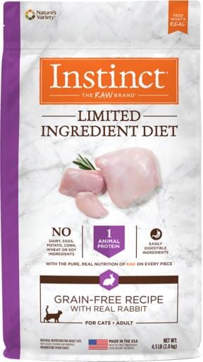 Instinct Limited Ingredient Diet Adult Grain Free Recipe with Real Rabbit Natural Dry Cat Food  