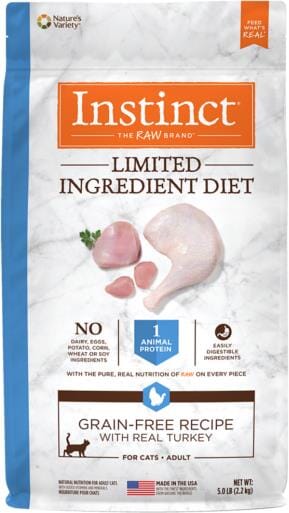 Instinct Limited Ingredient Diet Adult Grain Free Recipe with Real Turkey Natural Dry Cat Food  