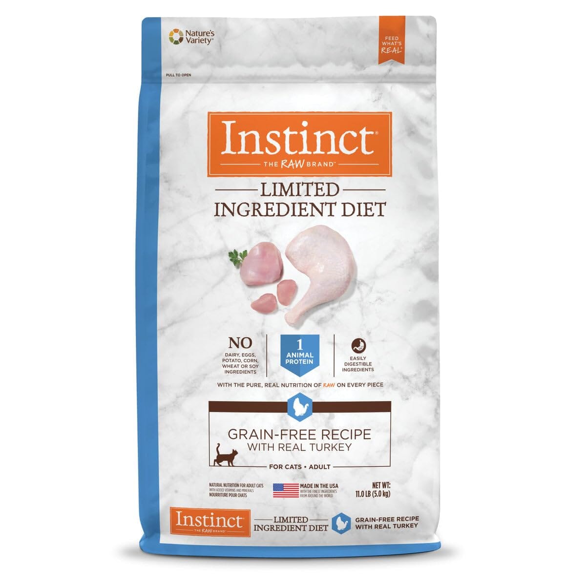 Instinct Limited Ingredient Diet Adult Grain Free Recipe with Real Turkey Natural Dry Cat Food  