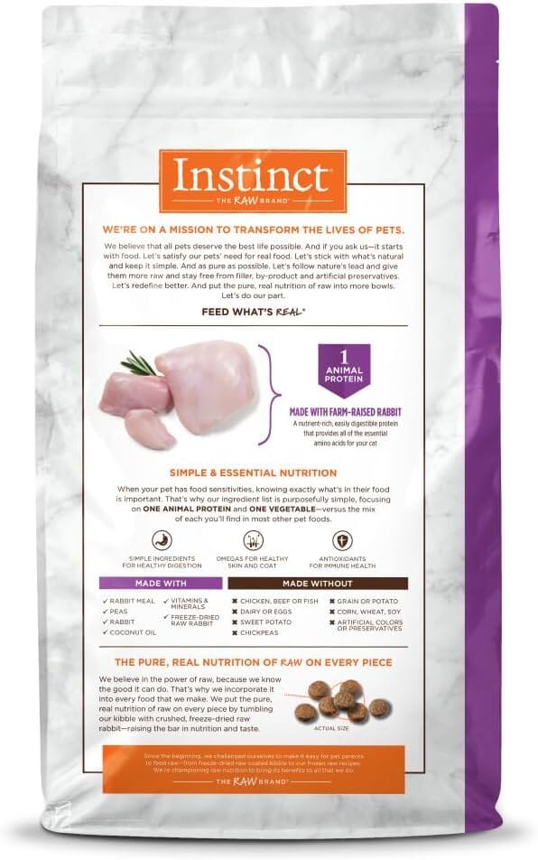 Instinct Limited Ingredient Diet Grain-Free Rabbit Adult Dry Cat Food - 4.5 Lbs