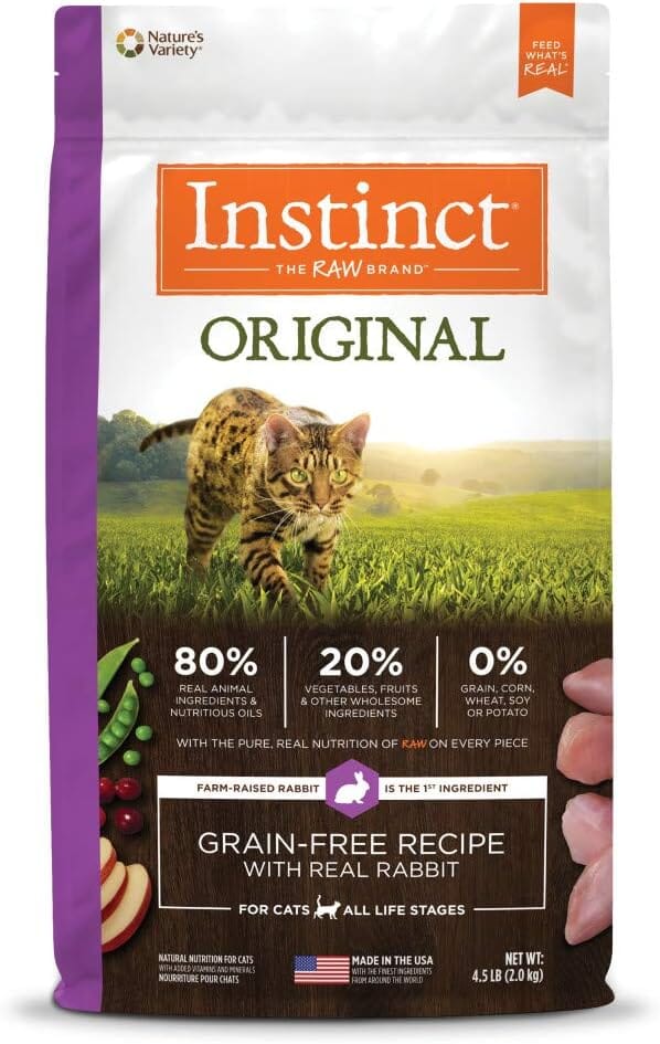 Instinct Original Grain-Free High-Protein Rabbit Dry Cat Food - 4.5 Lbs Default Title