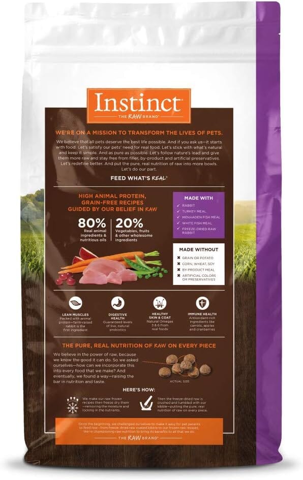 Instinct Original Grain-Free High-Protein Rabbit Dry Cat Food - 4.5 Lbs