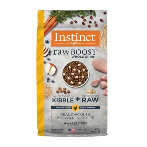 Instinct Raw Boost Chicken and Brown Rice Kibble and Freeze-Dried Raw Puppy Dog Food - 3.5 Lbs Default Title