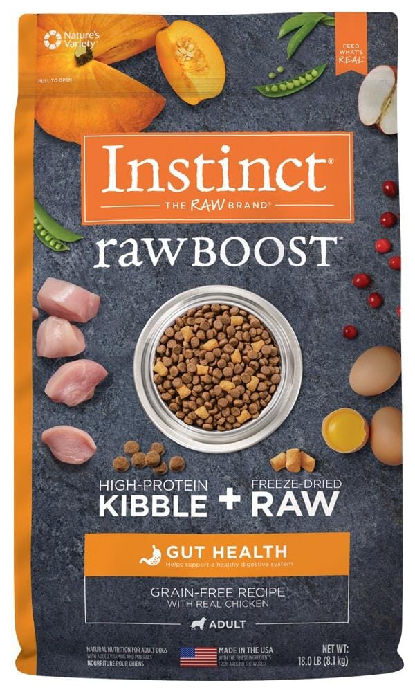 Instinct Raw Boost Grain Free Gut Health Recipe with Real Chicken Dry Dog Food  