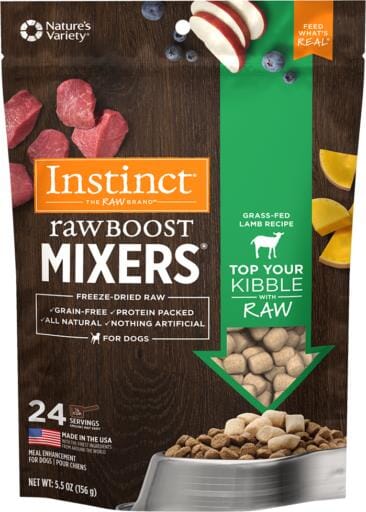 Instinct Raw Boost Grain Free Lamb Formula Freeze Dried Boost Mixers Dog Food Topper  