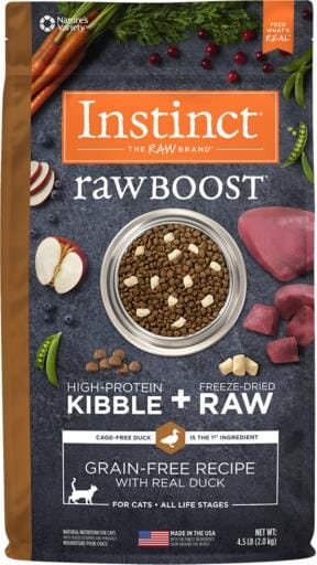 Instinct Raw Boost Grain Free Recipe with Real Duck Natural Dry Cat Food  