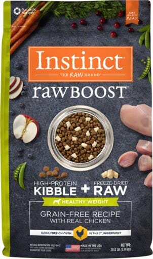 Instinct Raw Boost Healthy Weight Adult Grain Free Recipe with Real Chicken Natural Dry Dog Food  