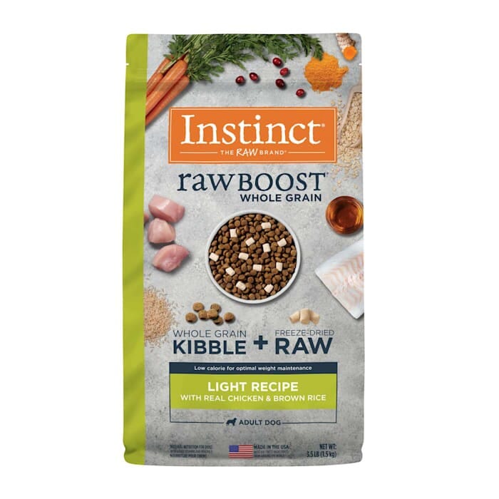 Instinct Raw Boost Light Recipe Chicken and Whole Grain Kibble and Freeze-Dried Raw Dog Food - 3.5 Lbs Default Title