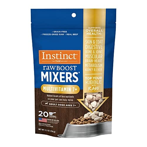 Instinct Raw Boost Mixers Grain-Free Multi-Vitamin Adult 7+ Freeze-Dried Dog Food Toppers - 5.5 Oz