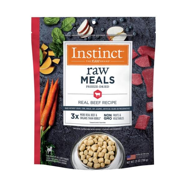 Instinct Raw Meals Grain-Free Beef Freeze-Dried Dog Food - 25 Oz  