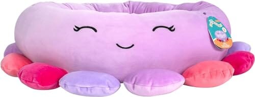 Jazzwares Squishmallows Beula Octopus Rounded Ultra-Soft Cat and Dog Bed - 30 Inch