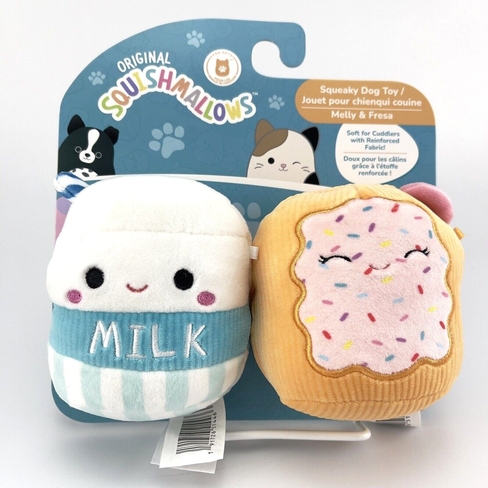Jazzwares Squishmallows Breakfast Squeak and Chew Dog Toy - 3.5 Inch - 2 Pack Default Title