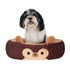 Jazzwares Squishmallows Hans Hedgehog Round Ultra-Soft Cat and Dog Bed - Brown Large - 30 Inch
