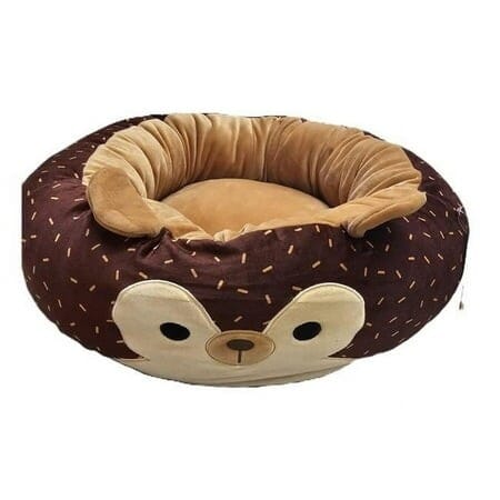 Jazzwares Squishmallows Hans Hedgehog Round Ultra-Soft Cat and Dog Bed - Brown Small - 20 Inch