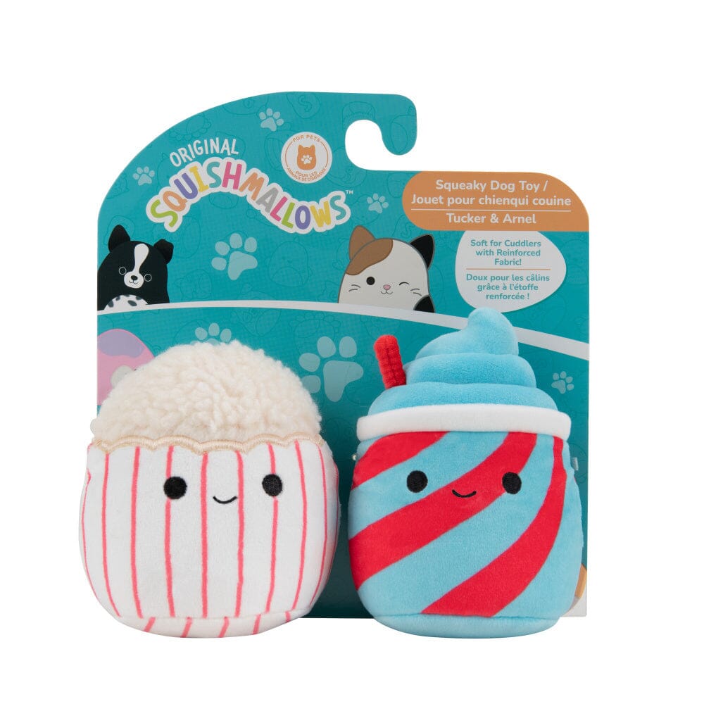 Jazzwares Squishmallows Snack Squeak and Plush Dog Toy - 3.5 Inch - 2 Pack Default Title