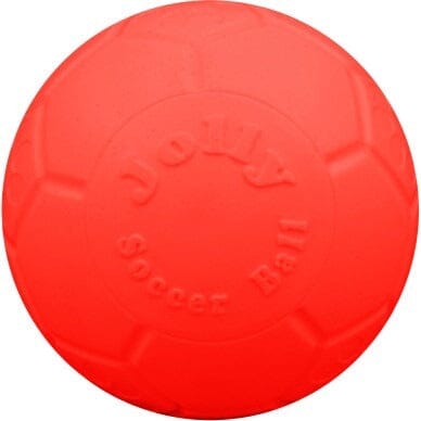Jolly Pets Soccer Ball Puncture-Proof Chew and Fetch Floating Dog Toy Orange Large - 8 Inch