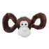 Jolly Pets Tug-A-Mals Monkey Plush Tug and Squeak Dog Toy Small
