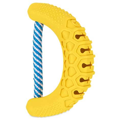 JW Pet Banana CHEW-EE Dental Rope and Rubber Fetch Dog Toy - Yellow Default Title