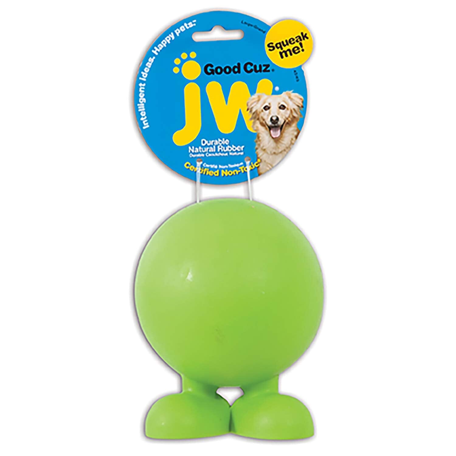 JW Pet Good Cuz Rubber Squeaker Dog Toy - Large  