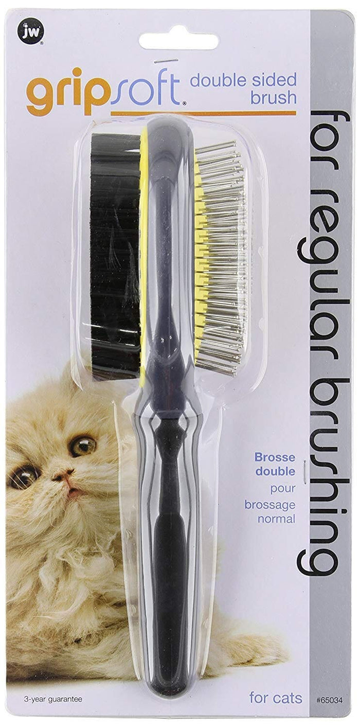 JW Pet GripSoft Double Sided Grooming Cat Brush