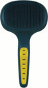 JW Pet GripSoft Grooming Self-Cleaning Dog Slicker Brush - Gray/Yellow - Large Default Title
