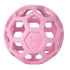 JW Pet HOL-EE Roller Puzzle Ball Chew and Fetch Natural Rubber Dog Toy - Pink - Medium - 3.Inch Default Title