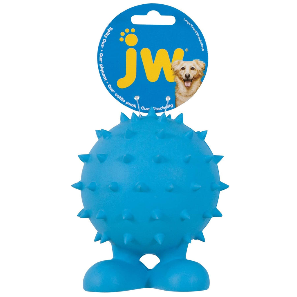 JW Pet  Spiky Cuz Rubberized Dog Toy - Assorted - Large  