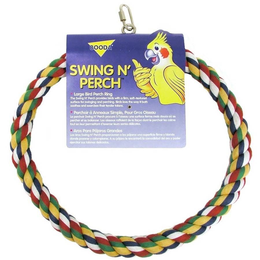 JW Pet Swing N' Perch Ring Bird Cage Accessory - Multi-Colored Large