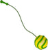 Kong Bunji High-Viz Bright and Glow-in-The-Dark Retriever Rubber Ball and Rope Dog Toy - Assorted Color