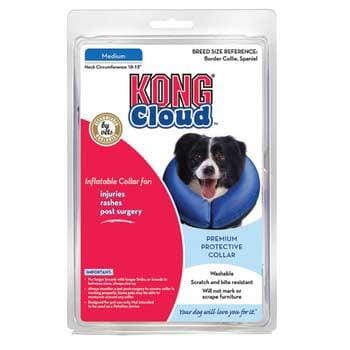 Kong Cloud Collar Plush Inflatable Pet E-Collar for Rashes and Post-Surgery Injuries  