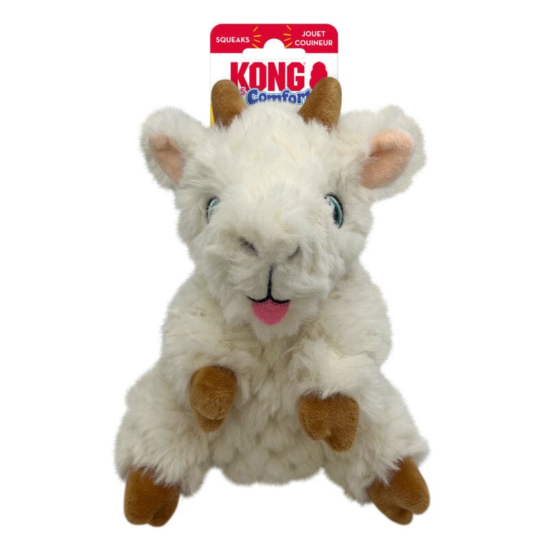 Kong Comfort Tykes Goat Low-Stuffing Crinkle and Removable Squeaker Plush Dog Toy - Small Default Title