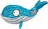 Kong Cuteseas Whale Squeak and Crinkle Plush Dog Toy - Medium  