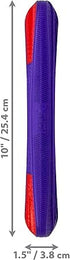 Kong Duets Duos Lightweight Bouncing Stick Multi-Surfaced Squeak and Fetch Rubber Dog Toy - Large
