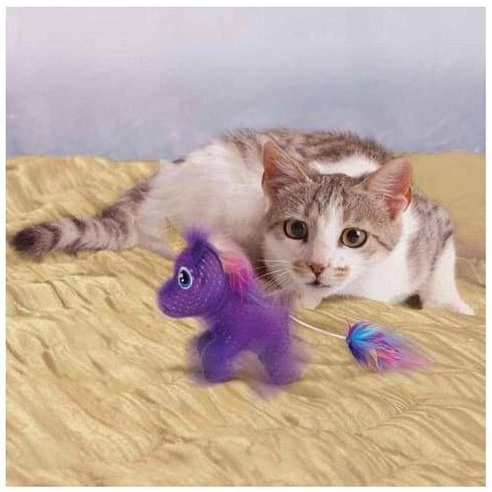 Kong Enchanted Purple Unicorn Crinkle and Plush Cat Toy  