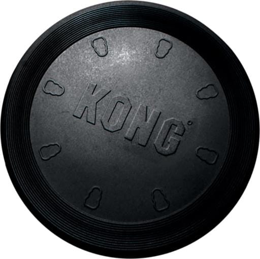 Kong Extreme Flyer Soft Flying Disc for Fetch Toughest Natural Rubber Dog Toy - Black - 12 In  